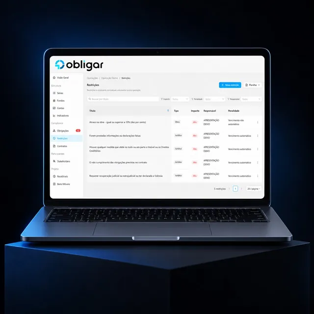 Dashboard de restrições